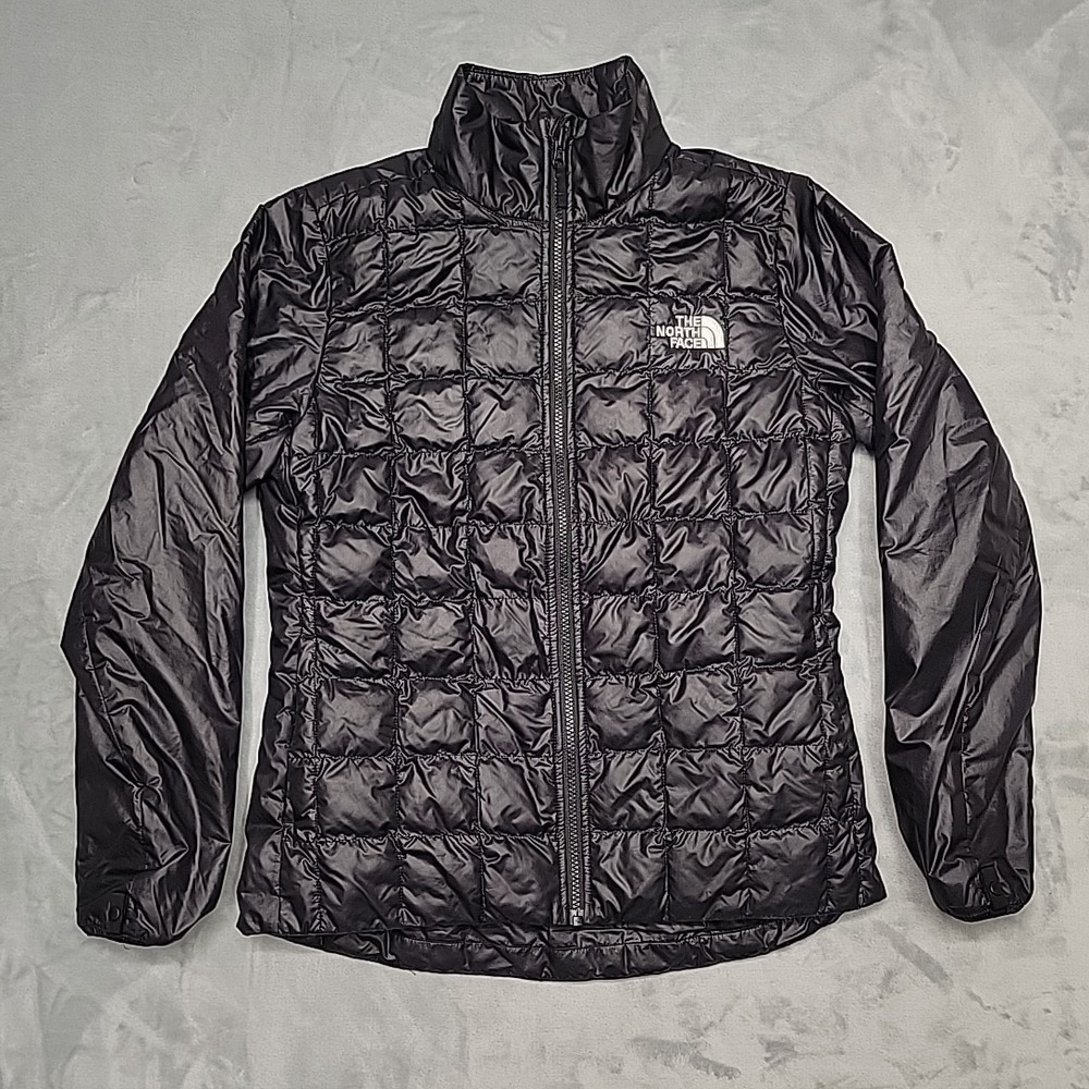 The North Face Jacket Women Medium Black Thermoball Eco Puffer Quilted Full Zip